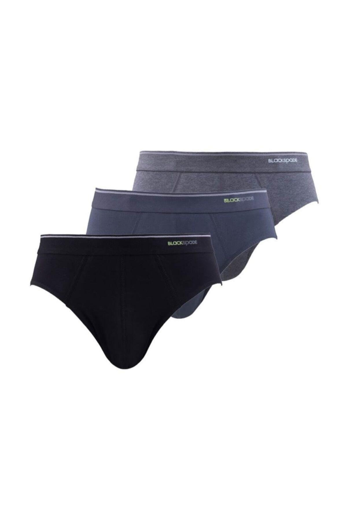 3lü Siyah Antrasit Erkek Slip 9672
