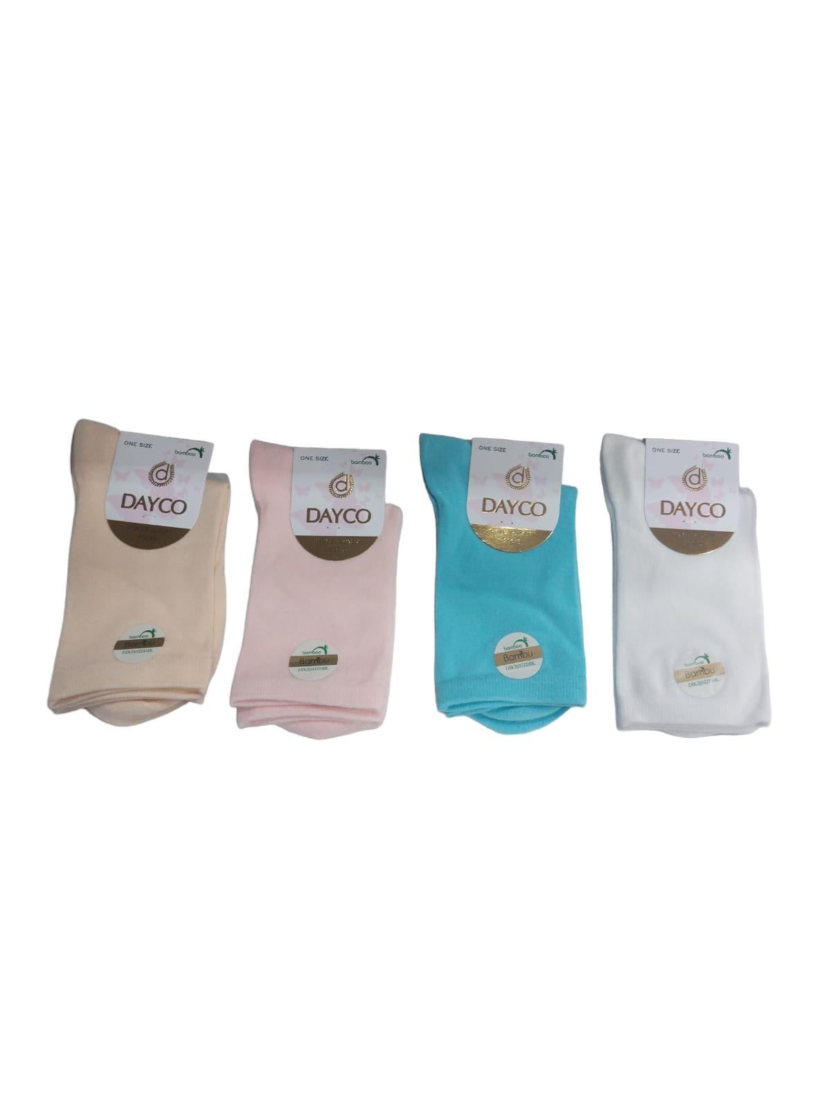 4LÜ ASORTİ BAMBU DİKİŞSİZ KADIN SOKET ÇORAP