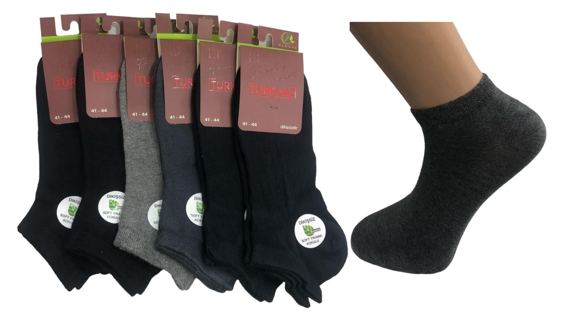 6LI DİKİŞSİZ YAZLIK BAMBU ERKEK PATİK ÇORAP