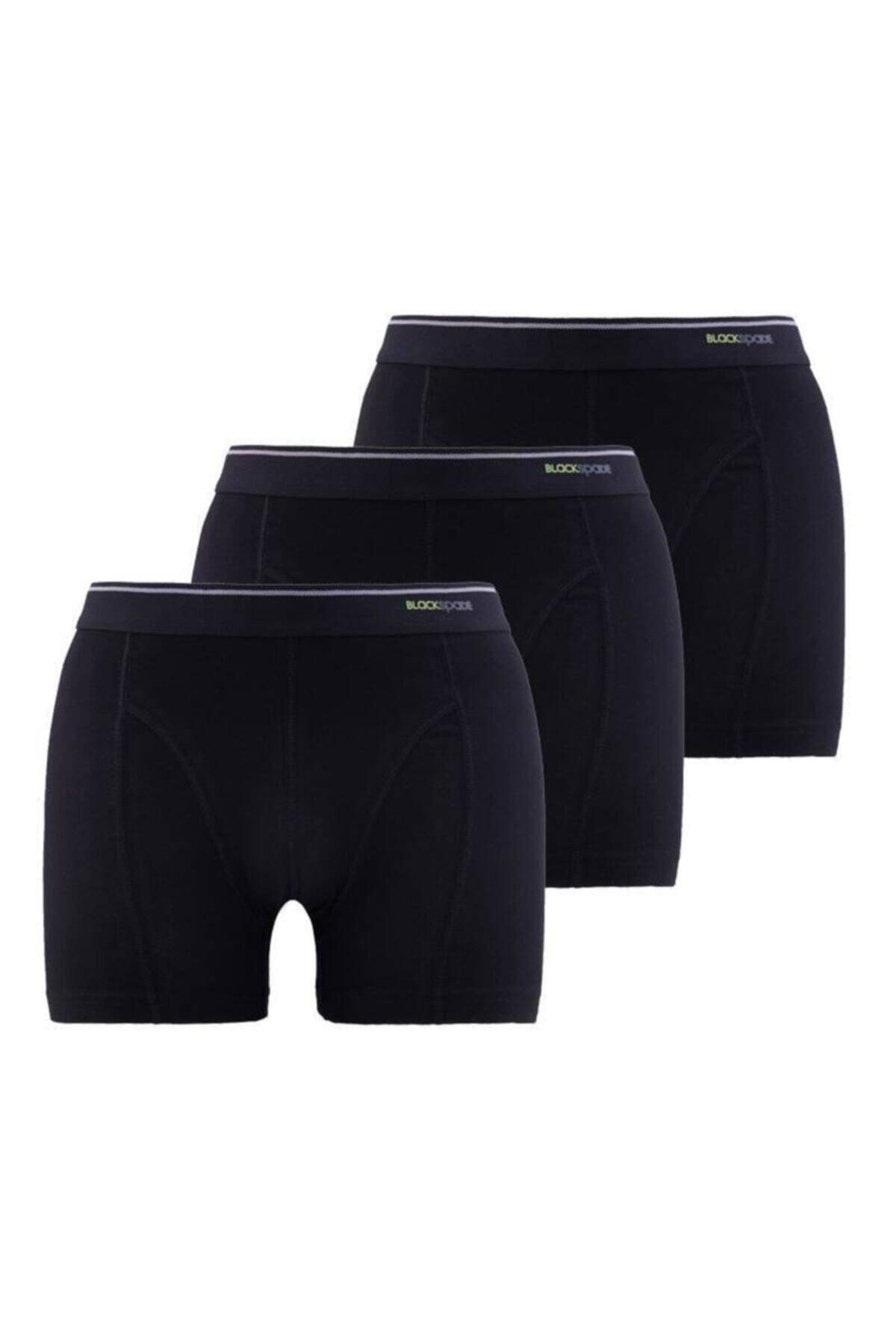 9673 Erkek Boxer 3lü Paket Tender Cotton - Siyah - L
