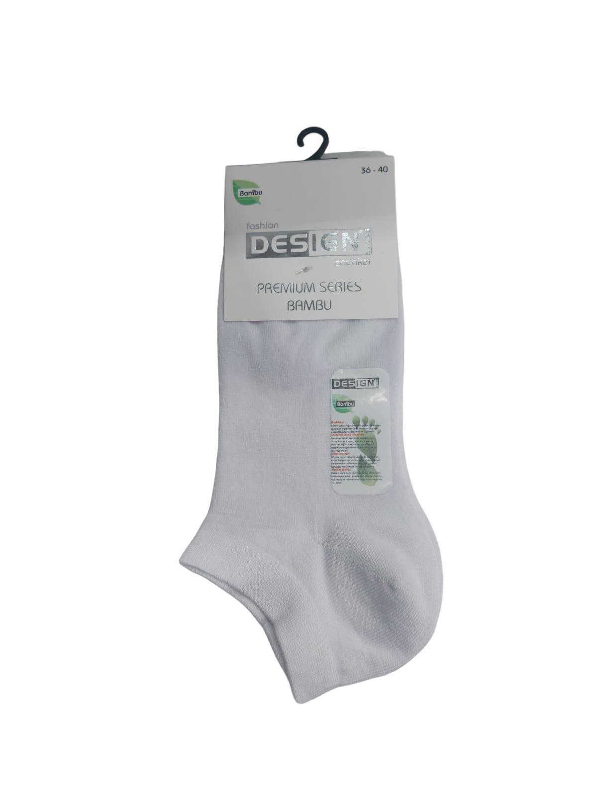 BAMBU DİKİŞSİZ BEYAZ KADIN PATİK ÇORAP