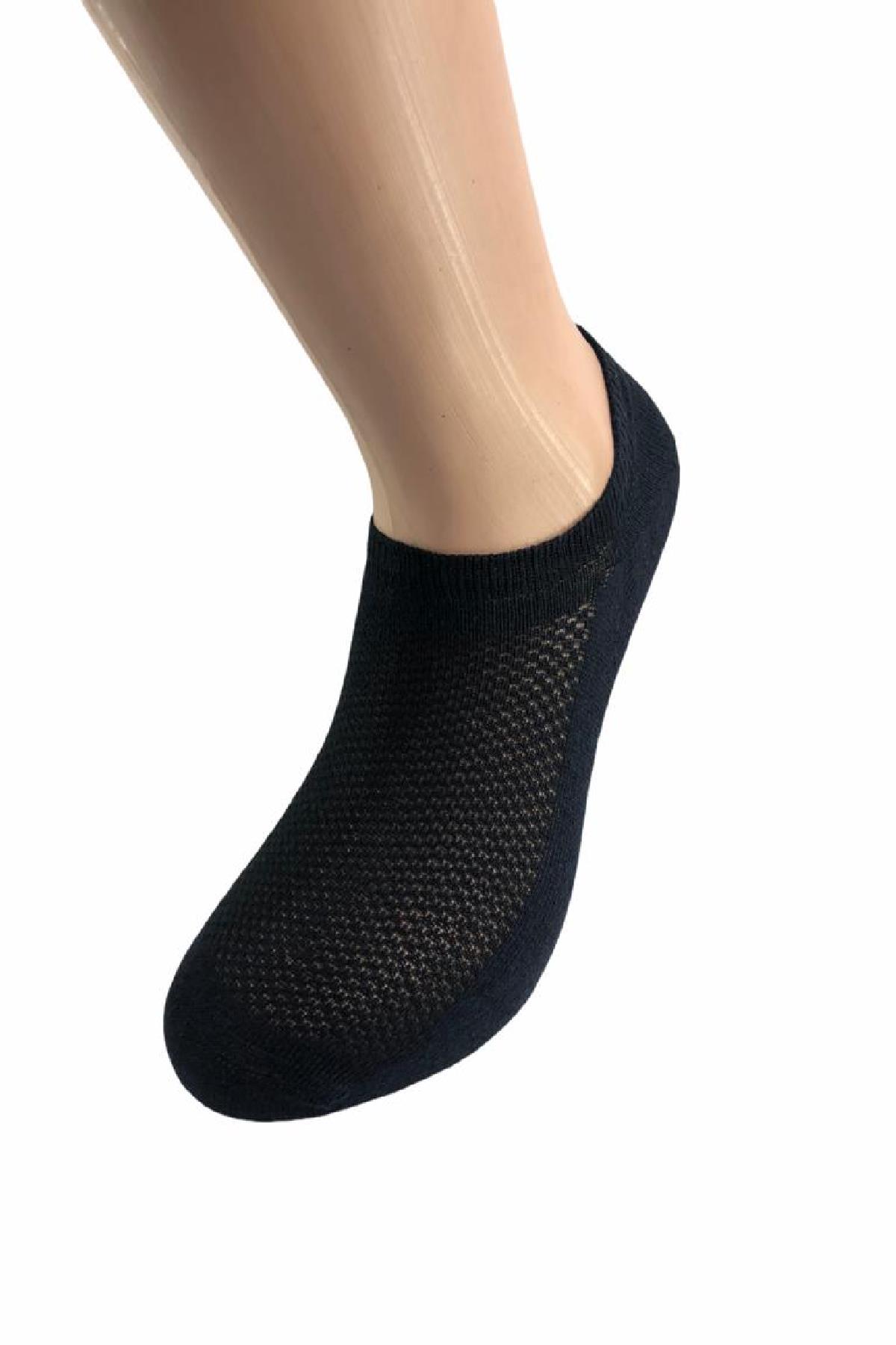 Dikişsiz Pamuklu Unisex Sneaker Çorap -Lacivert