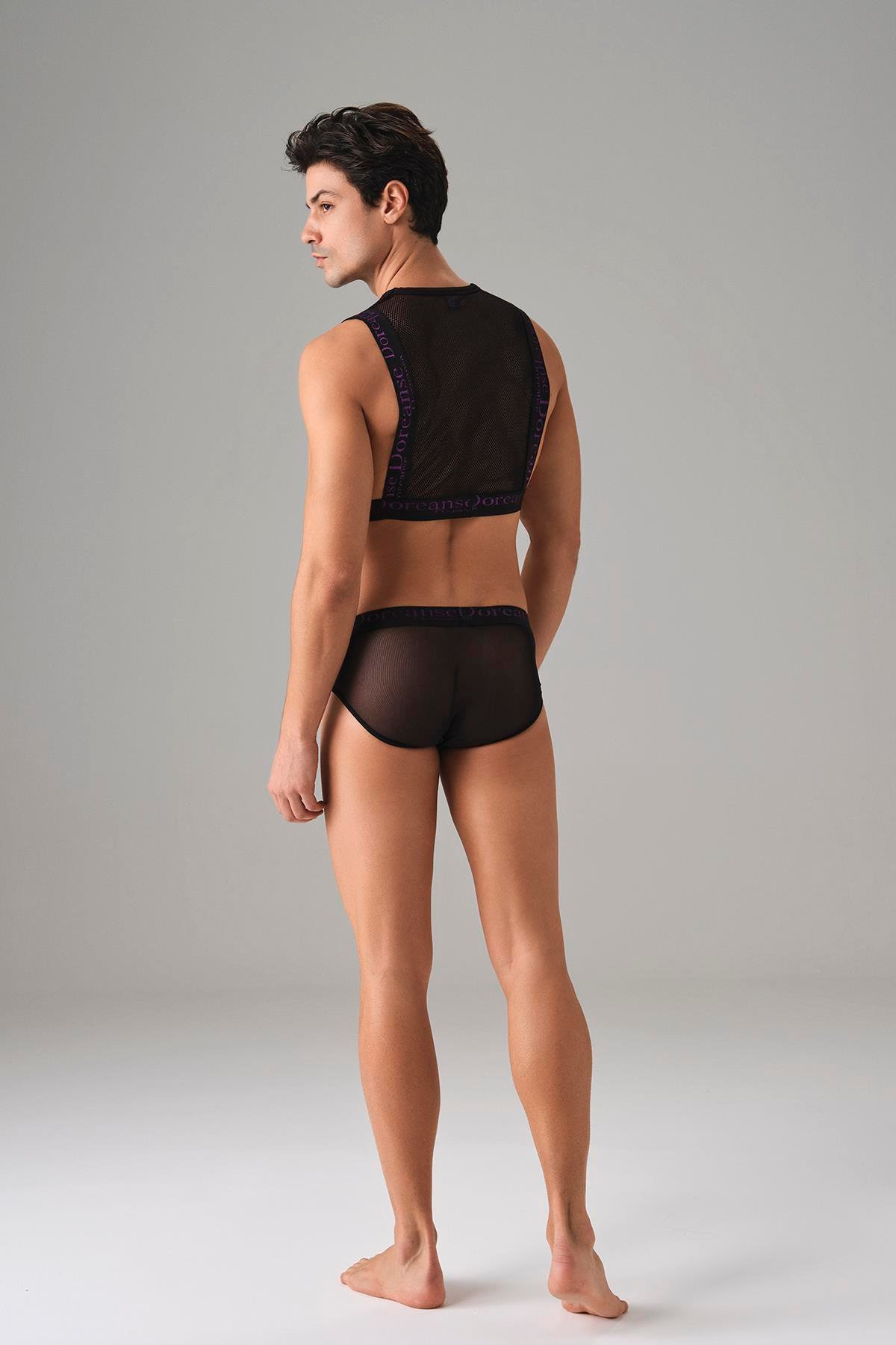 DOREANSE ERKEK FANTEZİ TRANSPARAN FİLE KISA BODY  ATLET 2013