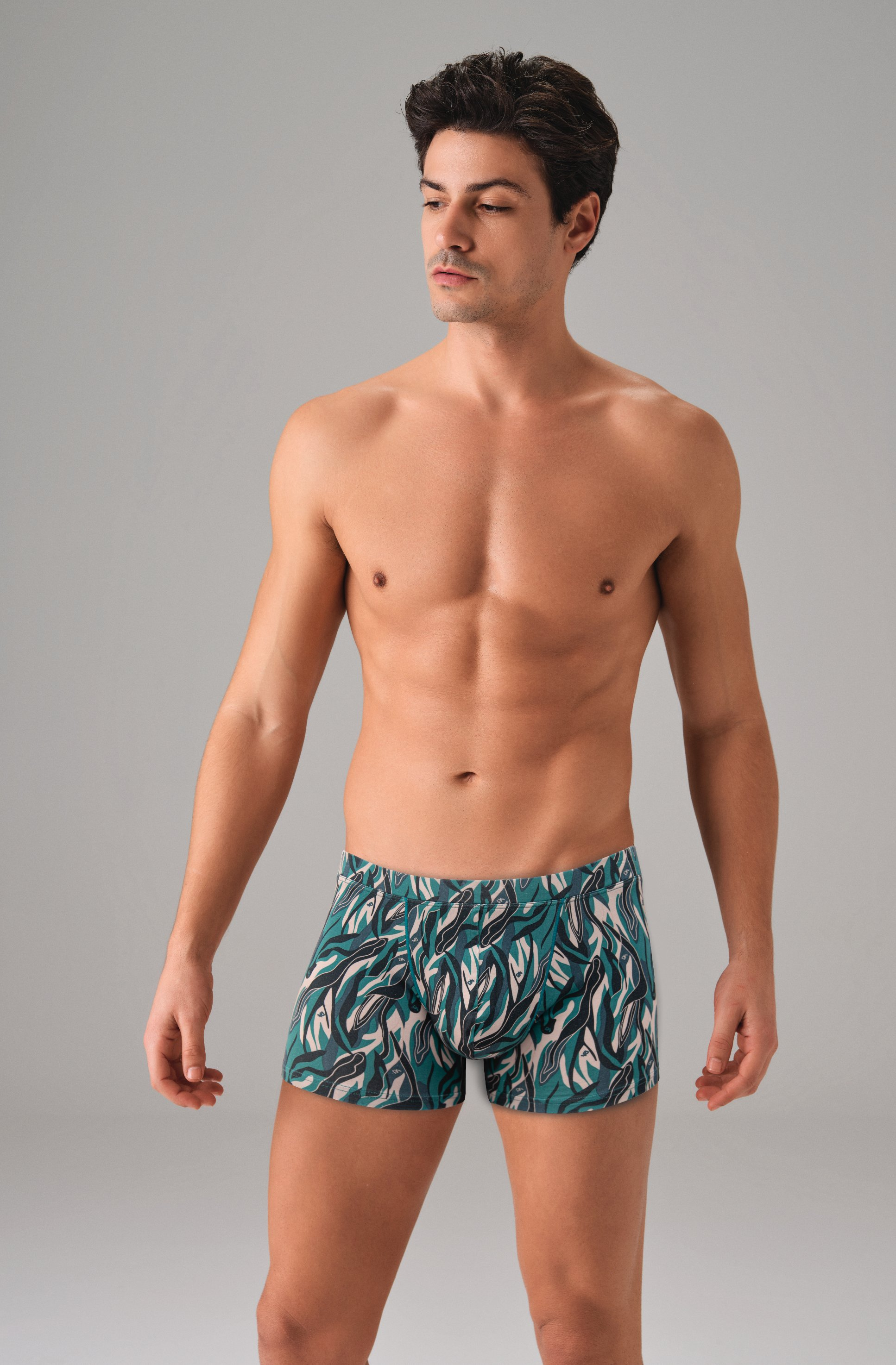 ERKEK AKUATİK DESENLİ BOXER 1724