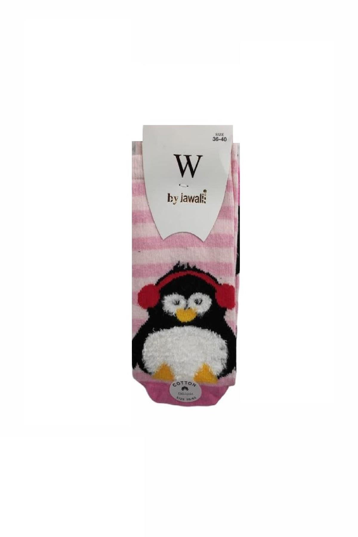 jawalli Penguen Desenli Kadın Soket Çorap
