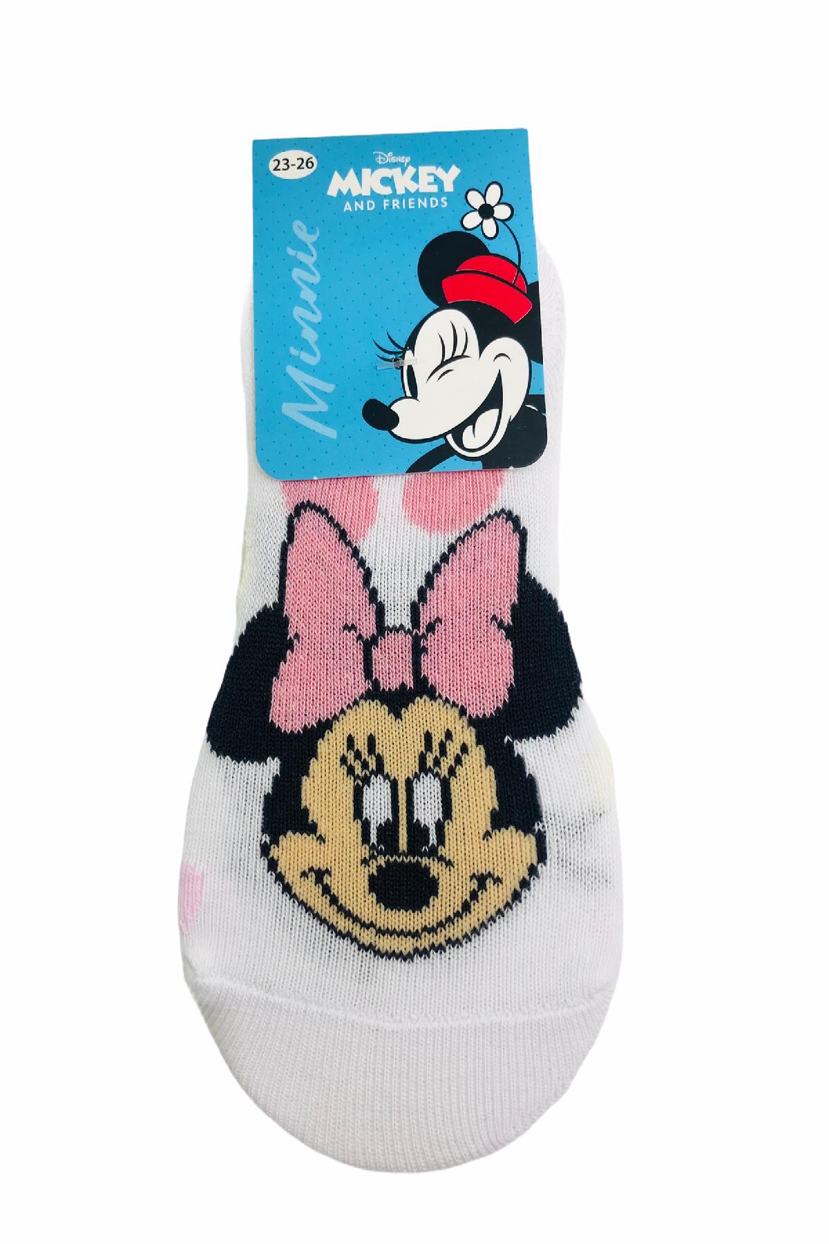 MINNIE MAUSE ÇİZGİ FİLM KARAKTERLİ PAMUK SNEAKER ÇOCUK ÇORABI