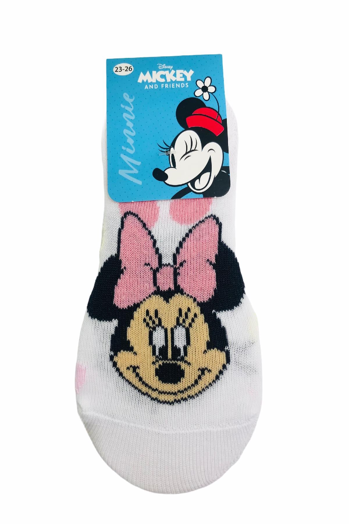 MINNIE MAUSE ÇİZGİ FİLM KARAKTERLİ PAMUK SNEAKER ÇOCUK ÇORABI