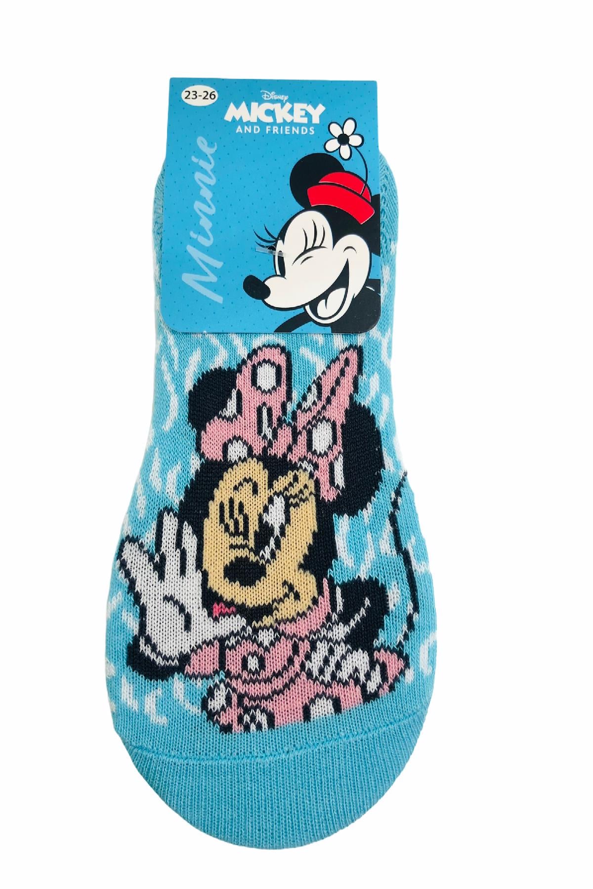 MINNIE MAUSE ÇİZGİ FİLM KARAKTERLİ PAMUK SNEAKER ÇOCUK ÇORABI