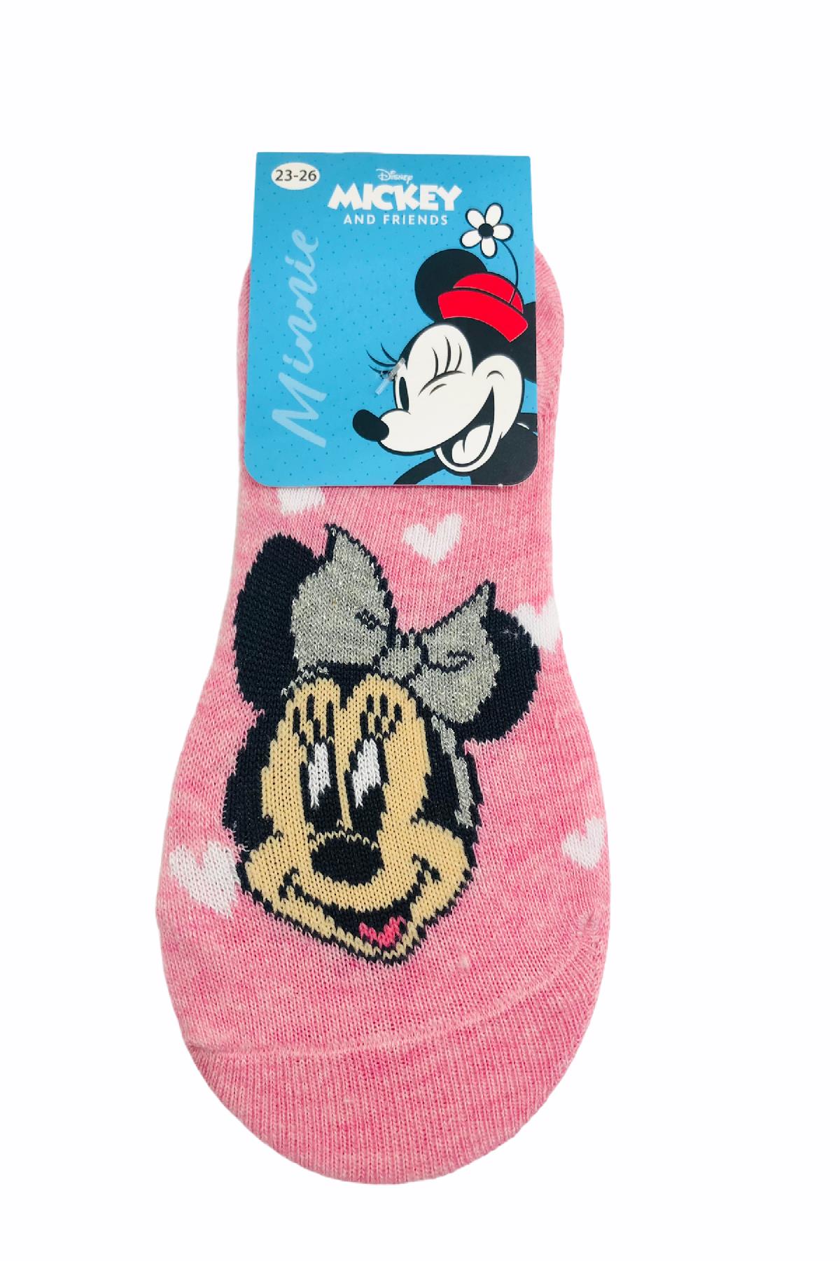 MINNIE MAUSE ÇİZGİ FİLM KARAKTERLİ PAMUK SNEAKER ÇOCUK ÇORABI