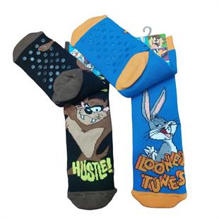2Lİ LOONEY TUNES TABANI KAYDIRMAZ KIŞLIK HAVLU ÇOCUK ÇORAP