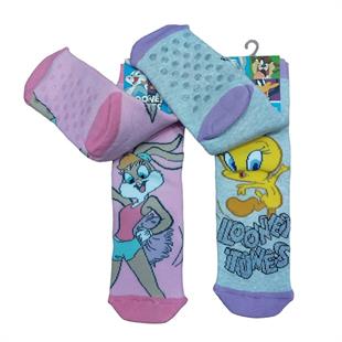 2Lİ LOONEY TUNES TABANI KAYDIRMAZ KIŞLIK HAVLU ÇOCUK ÇORAP