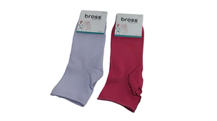2Lİ SET LASTİKSİZ PAMUKLU DÜZ KADIN YARIM KONÇ ÇORAP