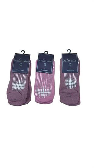 3LÜ SET TABANI SİLİKONLU PLATES & YOGA KADIN ÇORAP