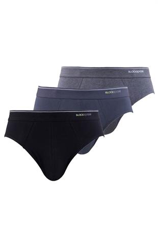 3lü Siyah Antrasit Erkek Slip 9672