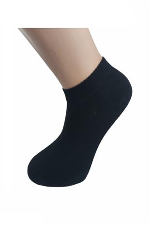 6lı Dikişsiz Yazlık Siyah Erkek Bambu Patik Çorap