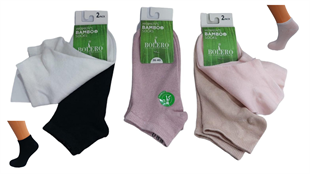 6LI KALİTELİ KADIN BAMBU PATİK ÇORAP 36-40