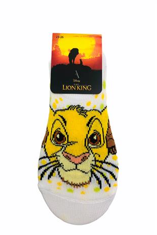 ASLAN KRAL ÇİZGİ FİLM KARAKTERLİ PAMUK SNEAKER ÇOCUK ÇORABI