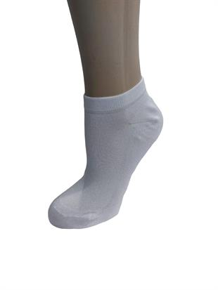 BAMBU DİKİŞSİZ BEYAZ KADIN PATİK ÇORAP