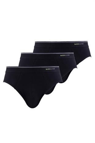 Erkek Slip 3lü Paket Tender Cotton 9672 - Siyah