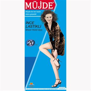 Müjde 6lı 20 Denye Dizüstü Lastikli Çorap TÜM RENKLER