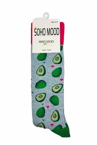 SOHO MOOD Avakado Figürlü Erkek Çorabı 40-44