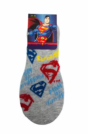SUPERMAN ÇİZGİ FİLM KARAKTERLİ PAMUK SNEAKER ÇOCUK ÇORABI