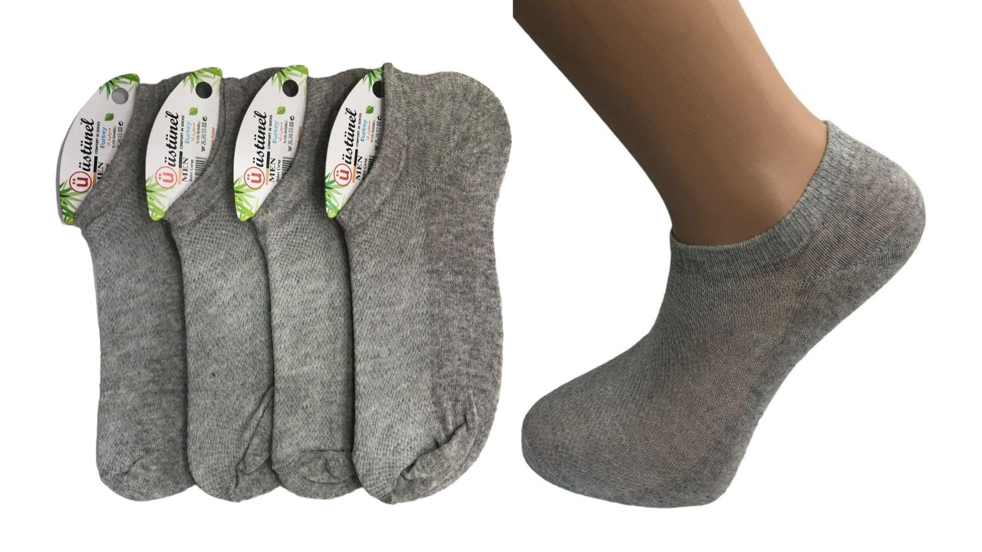 4'LÜ SET YAZLIK ERKEK SNEAKERS ÇORAP