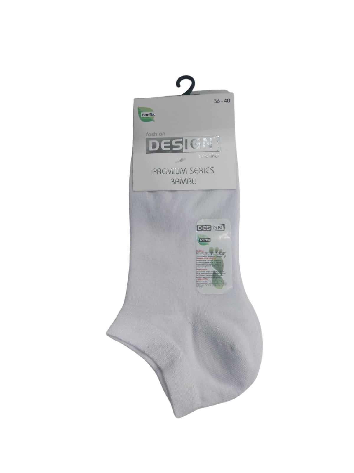 BAMBU DİKİŞSİZ BEYAZ KADIN PATİK ÇORAP