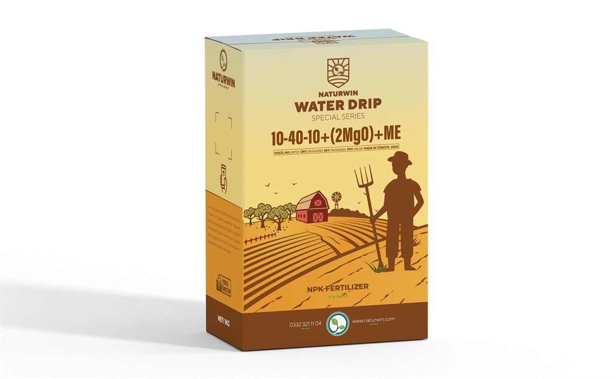 Damlama Gübresi Naturwin Water Drip 10-40-10+2MGO+Me Npk Gübre 1 Kg