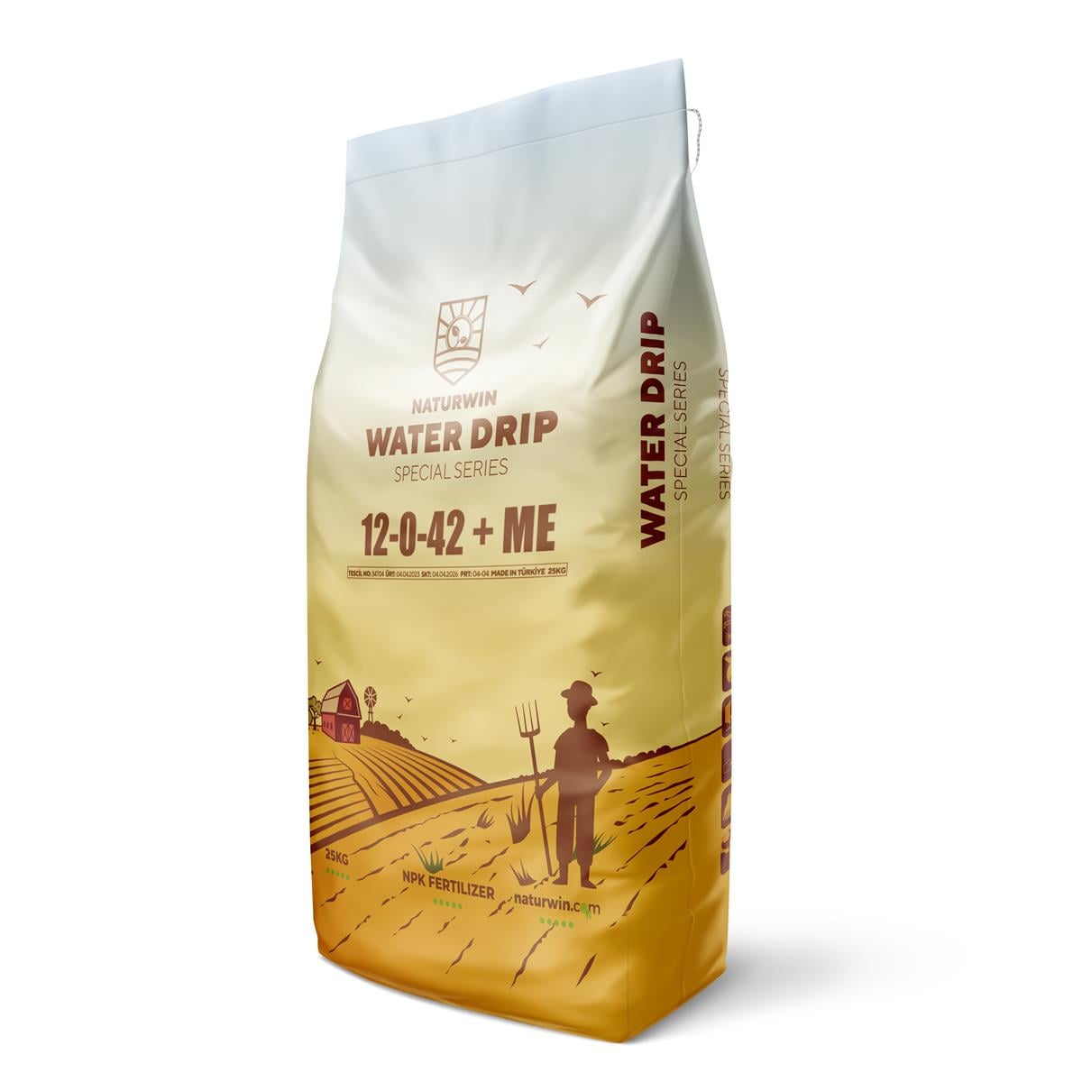 Damlama Gübresi Naturwin Water Drip 12-0+42+Me Npk Gübre 25 Kg