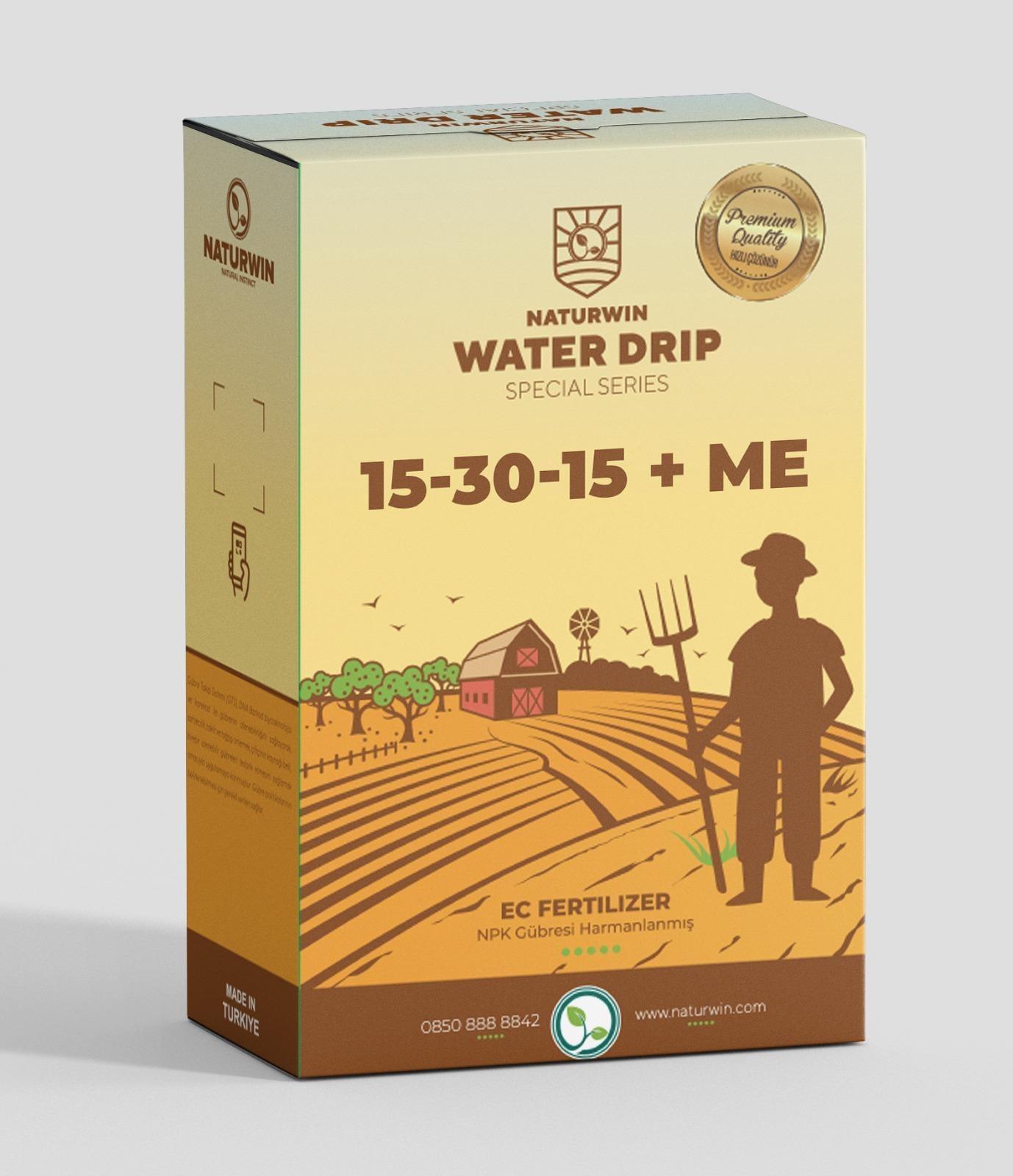 Damlama Gübresi Naturwin Water Drip 15-30-15+Me Npk Gübre 1 Kg