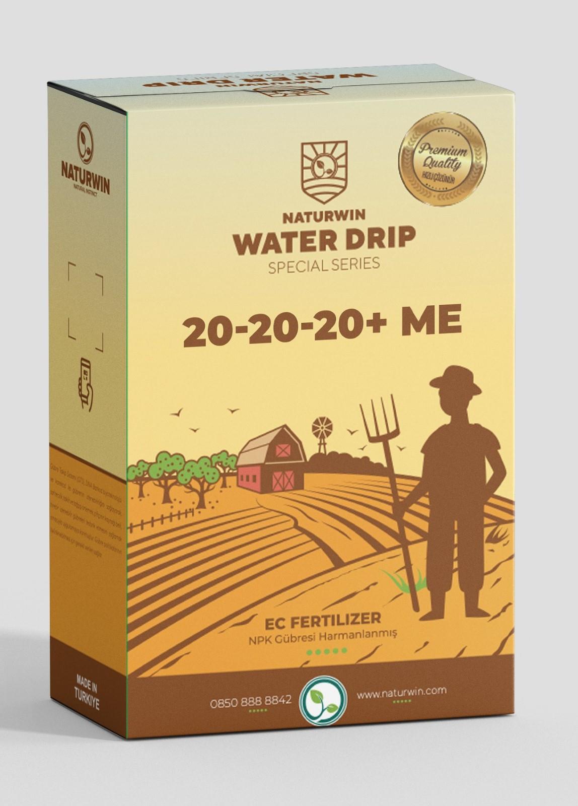 Damlama Gübresi Naturwin Water Drip 20-20-20+Me Npk Gübre 1 Kg