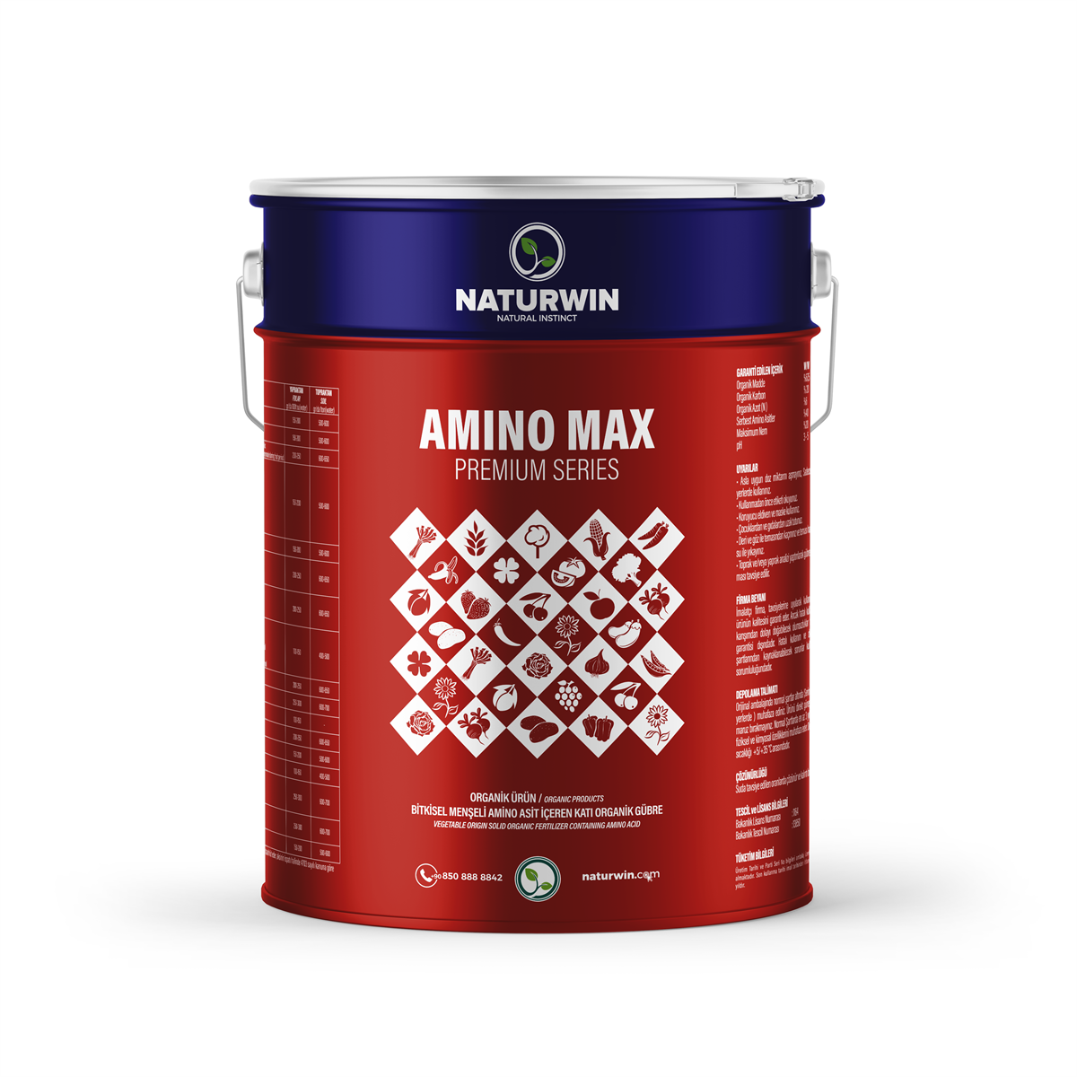 Naturwin Amino Max Bitkisel Menşeli Amino Asit İçeren Katı Organik Gübre Bitki Besini 10 Kg
