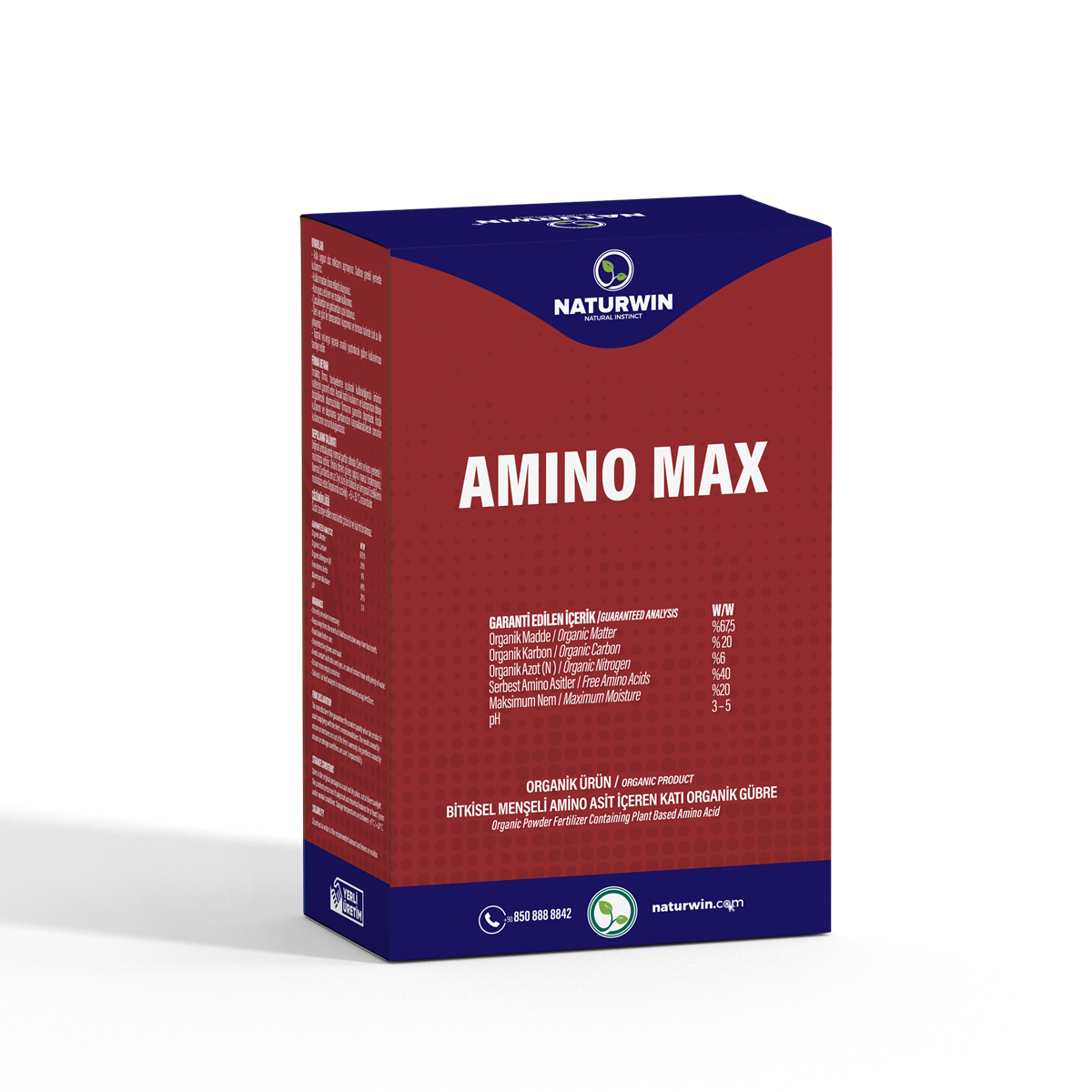 Naturwin Amino Max İthal Bitkisel Menşeli Amino Asit İçeren Katı Organik Gübre Bitki Besini 1 Kg