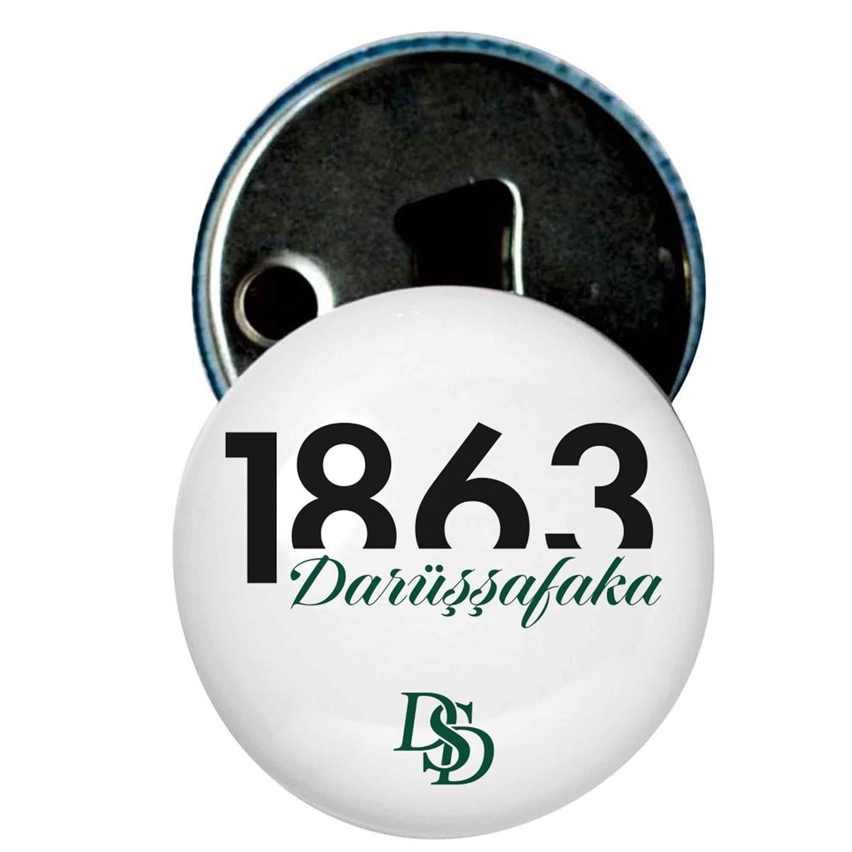 Darüşşafaka 1863 Beyaz Baskılı Buzdolabı Magnet Kapak Açacak