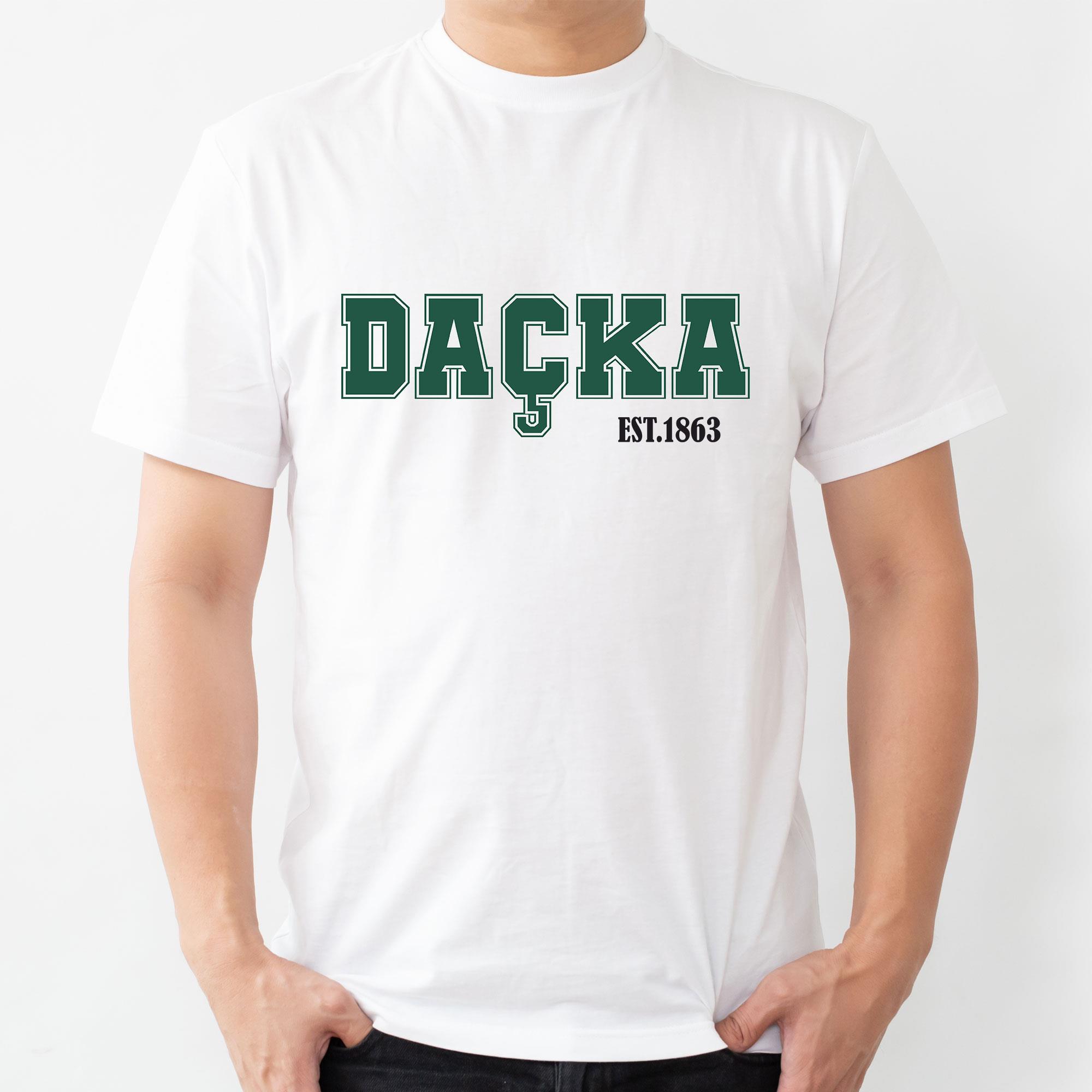 Darüşşafaka Bisiklet Yaka Beyaz Tişört Daçka 1863