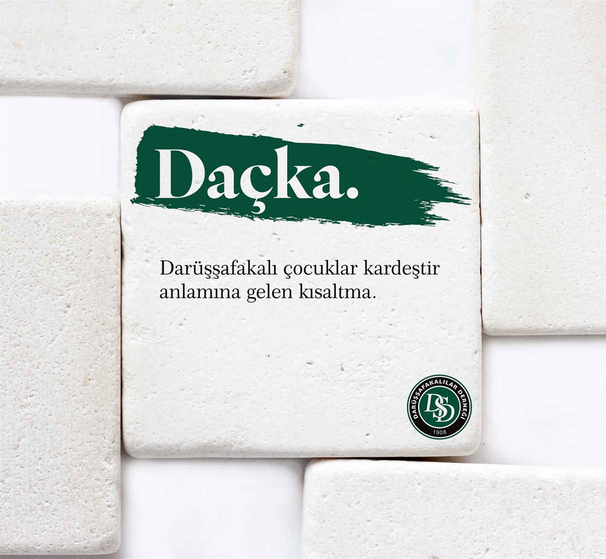 DŞ Taş Bardak Altlığı Daçkalı Çocuklar Kardeştir