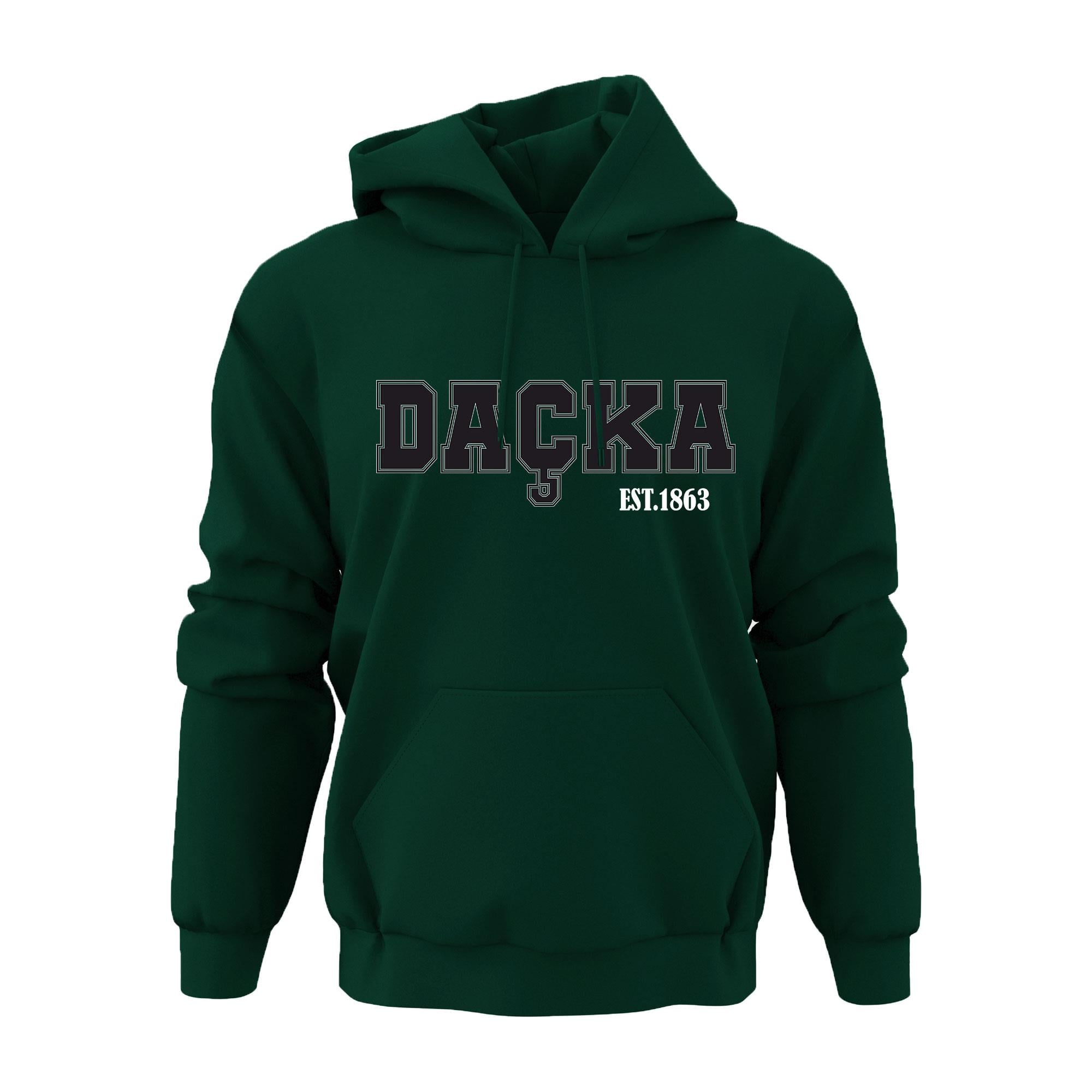 Kapüşonlu Hoodie Yeşil Daçka 1863