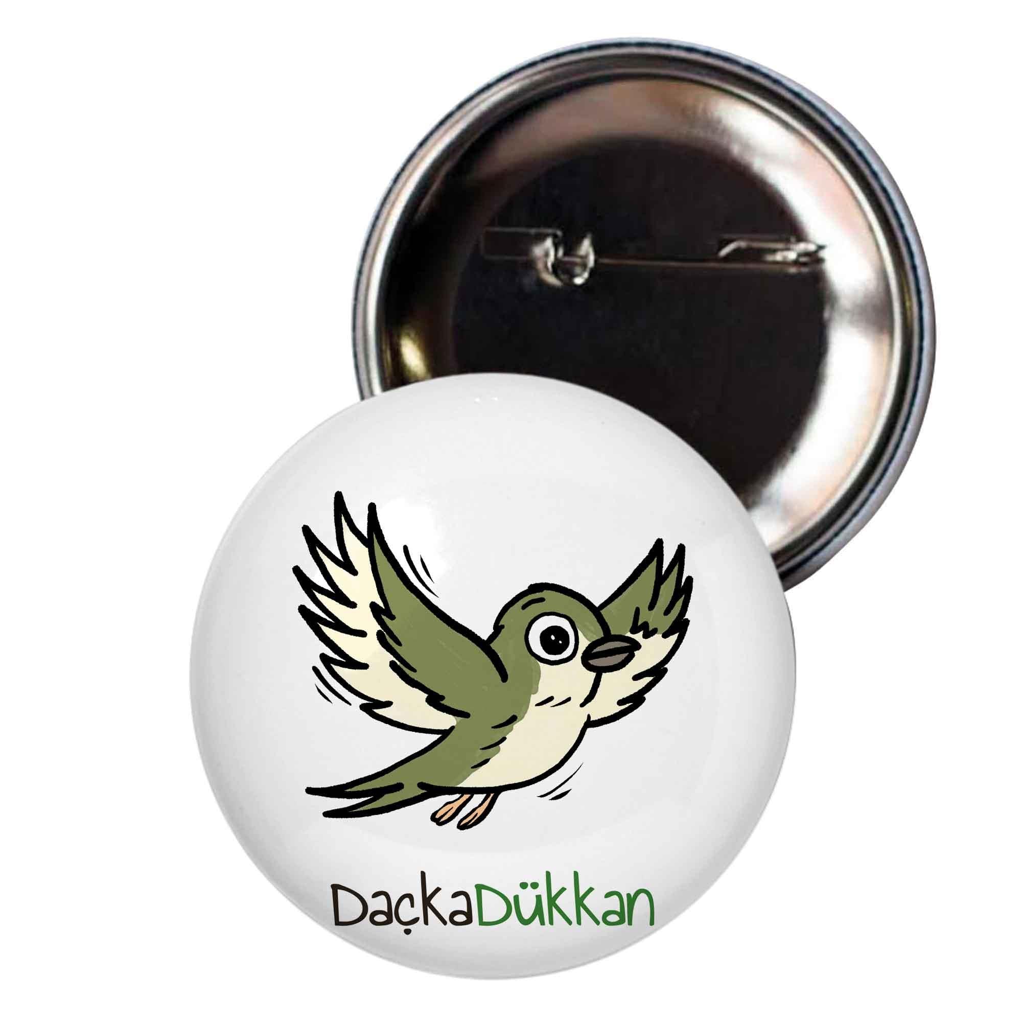 Kırlangıç İğneli Çanta Rozeti Özgür Kuş