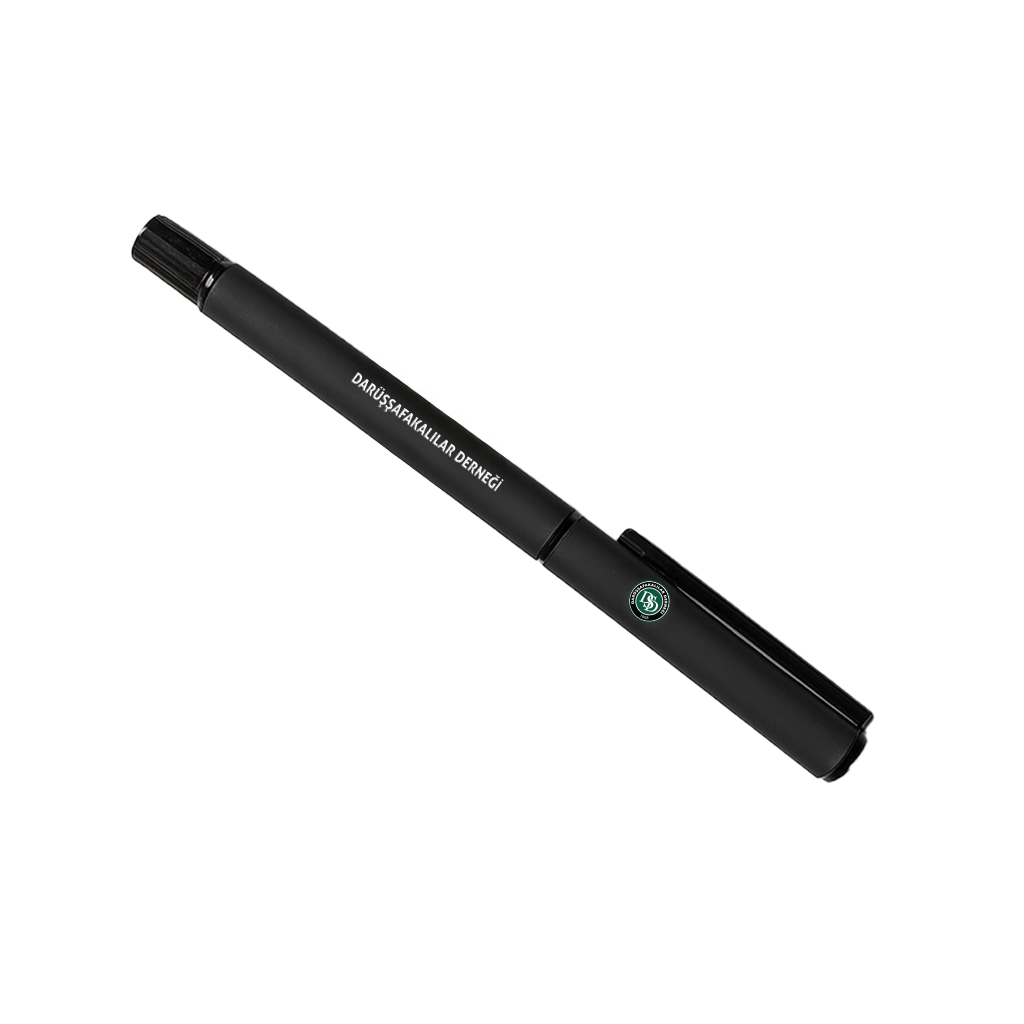 Metal Rubber Roller Kalem Darüşşafakalılar Derneği Logo Baskılı - Siyah