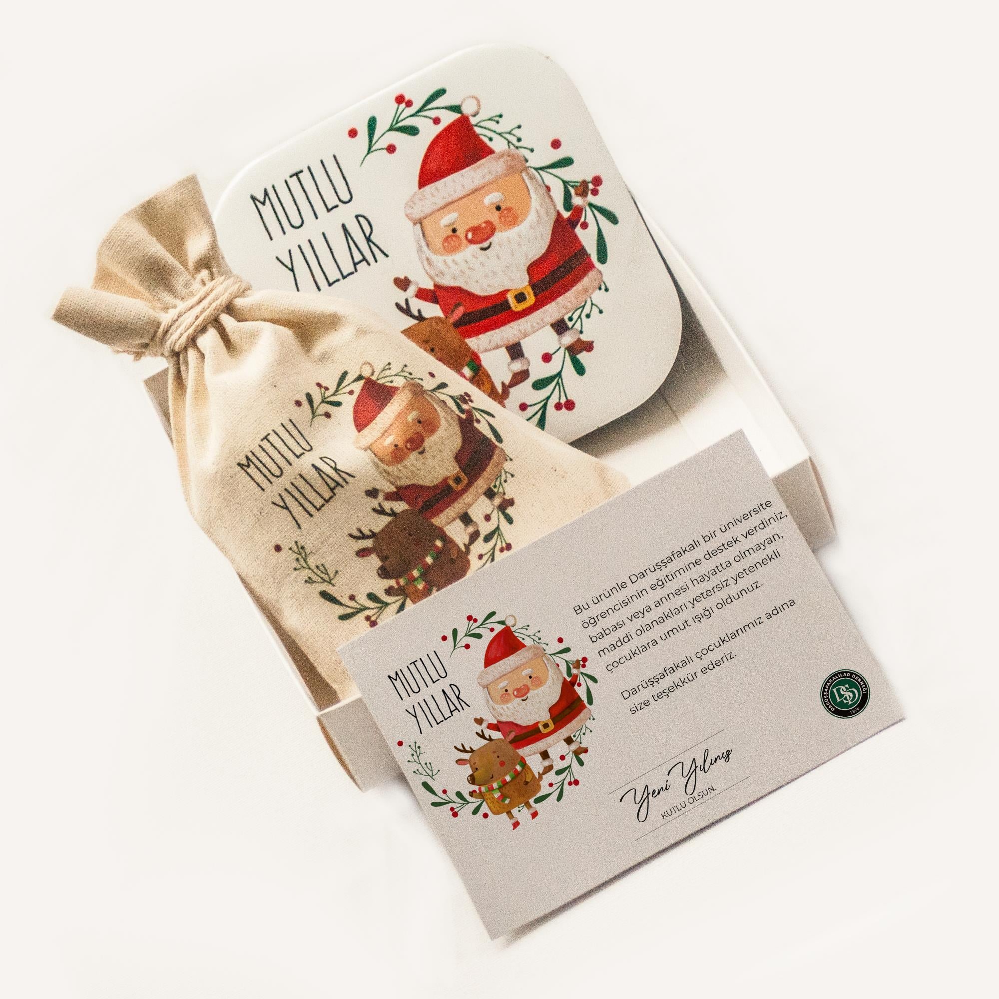 Yılbaşı Hediyelik Kutusu ve Teşekkür Notu Noel Baba