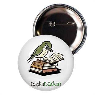 Kırlangıç İğneli Çanta Rozeti Kitaphane