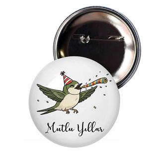 Yılbaşı Hediyelik Kırlangıç Çanta Rozeti Yılbaşı Partisi