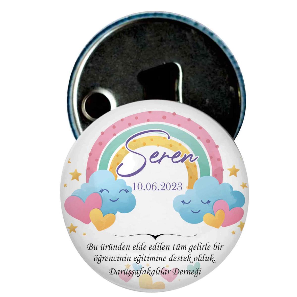 Bebek Şekeri Magnet Baskılı Kapak Açacak Gökkuşağı