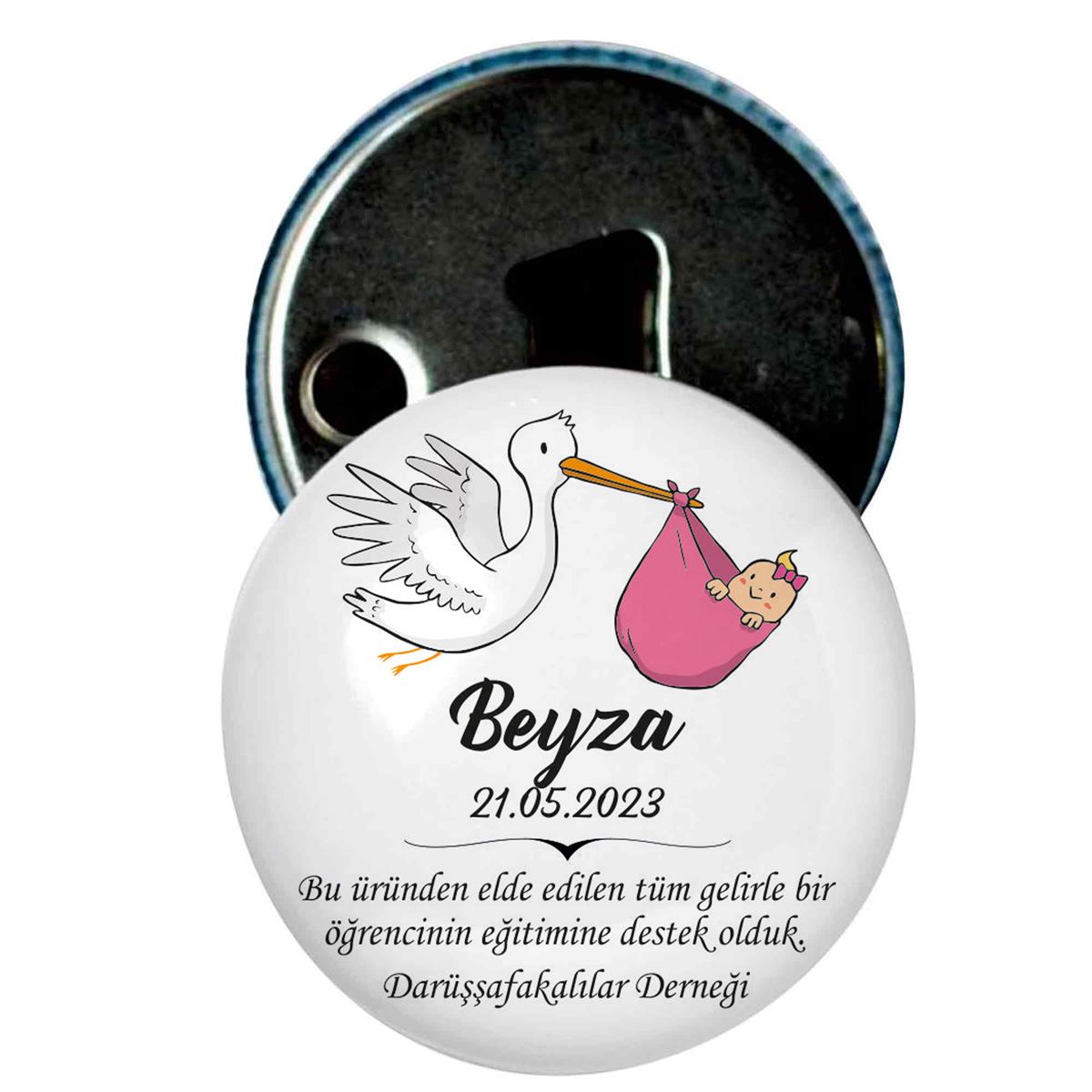 Bebek Şekeri Magnet Baskılı Kapak Açacak Leylek