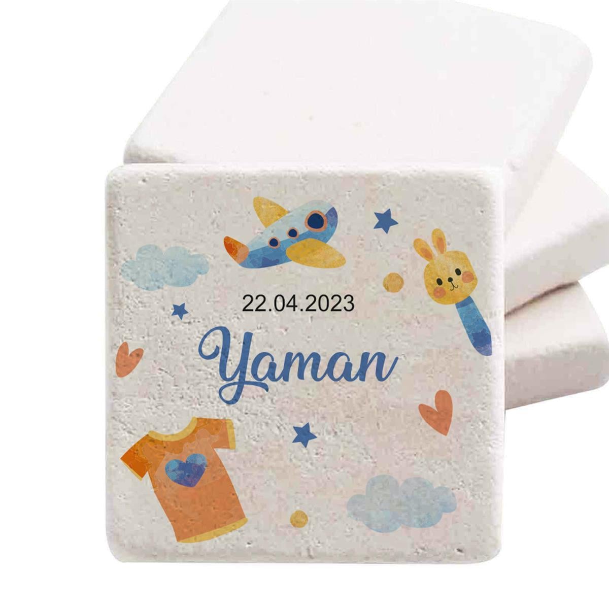 Bebek Şekeri Magnet Kişiye Özel Doğal Taş Magnet Tavşancık