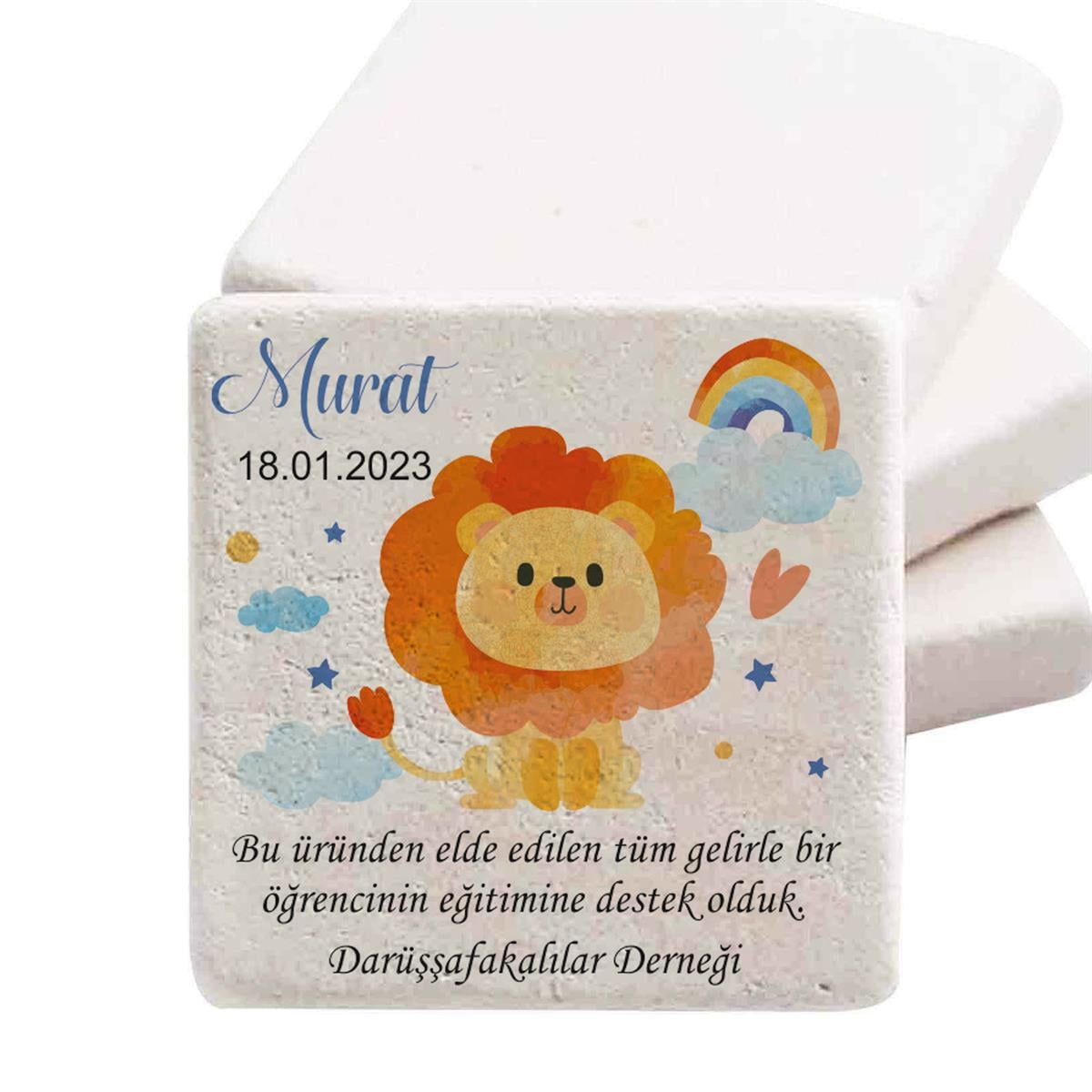 Bebek Şekeri Magnet Kişiye Özel Doğal Taş Magnet Ormanlar Kralı