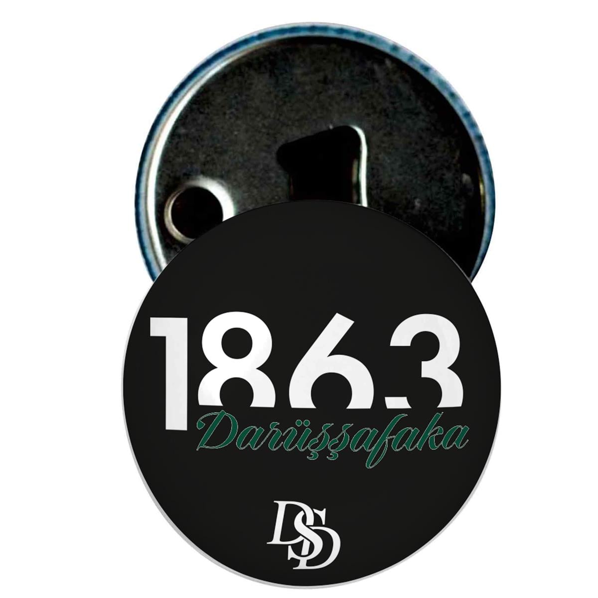 Darüşşafaka 1863 Siyah Baskılı Buzdolabı Magnet Kapak Açacak