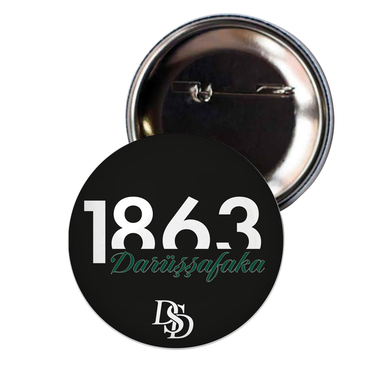 Darüşşafaka 1863 Sİyah Baskılı İğneli Çanta Rozeti