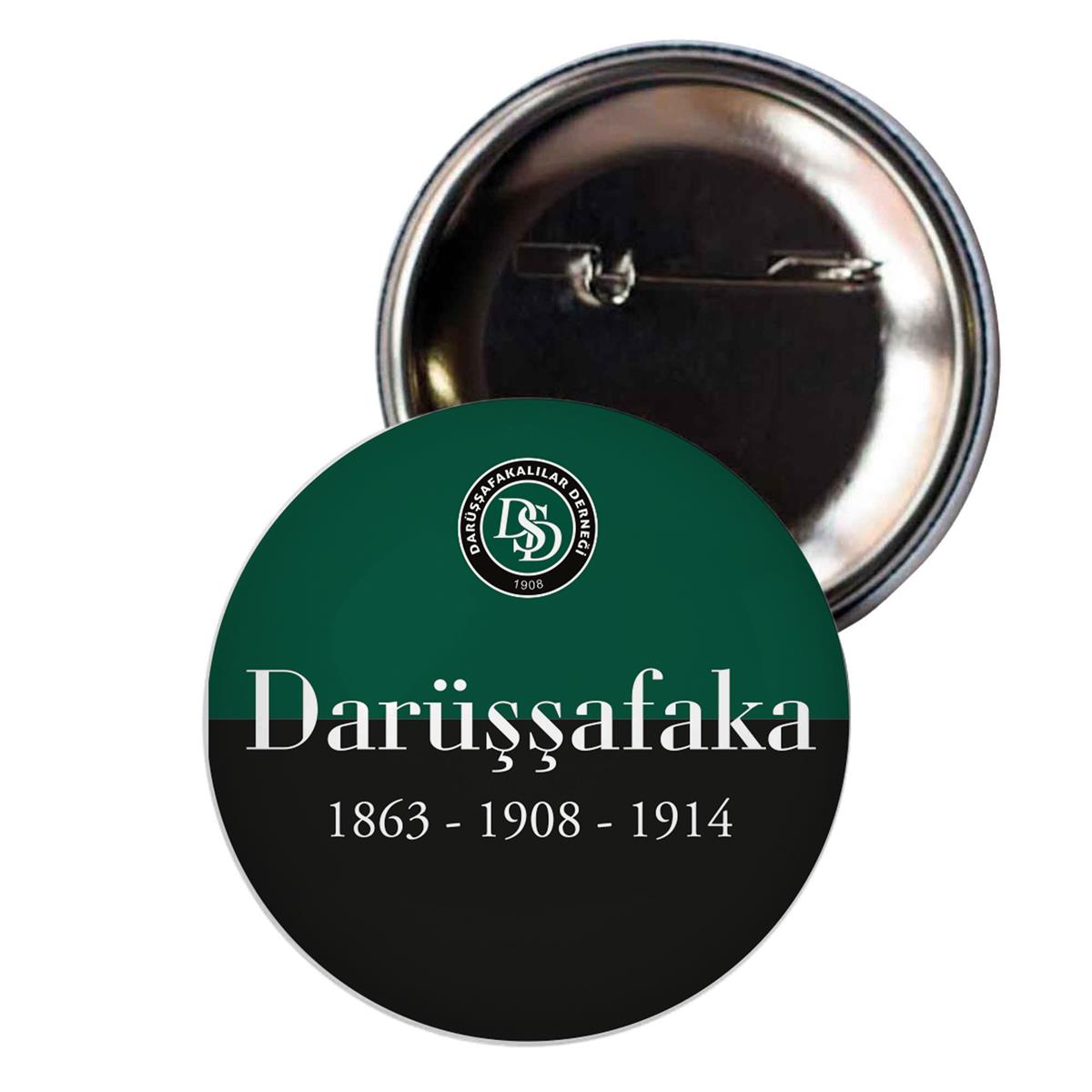 Darüşşafaka 3 Tarih Yeşil Siyah Baskılı İğneli Çanta Rozeti